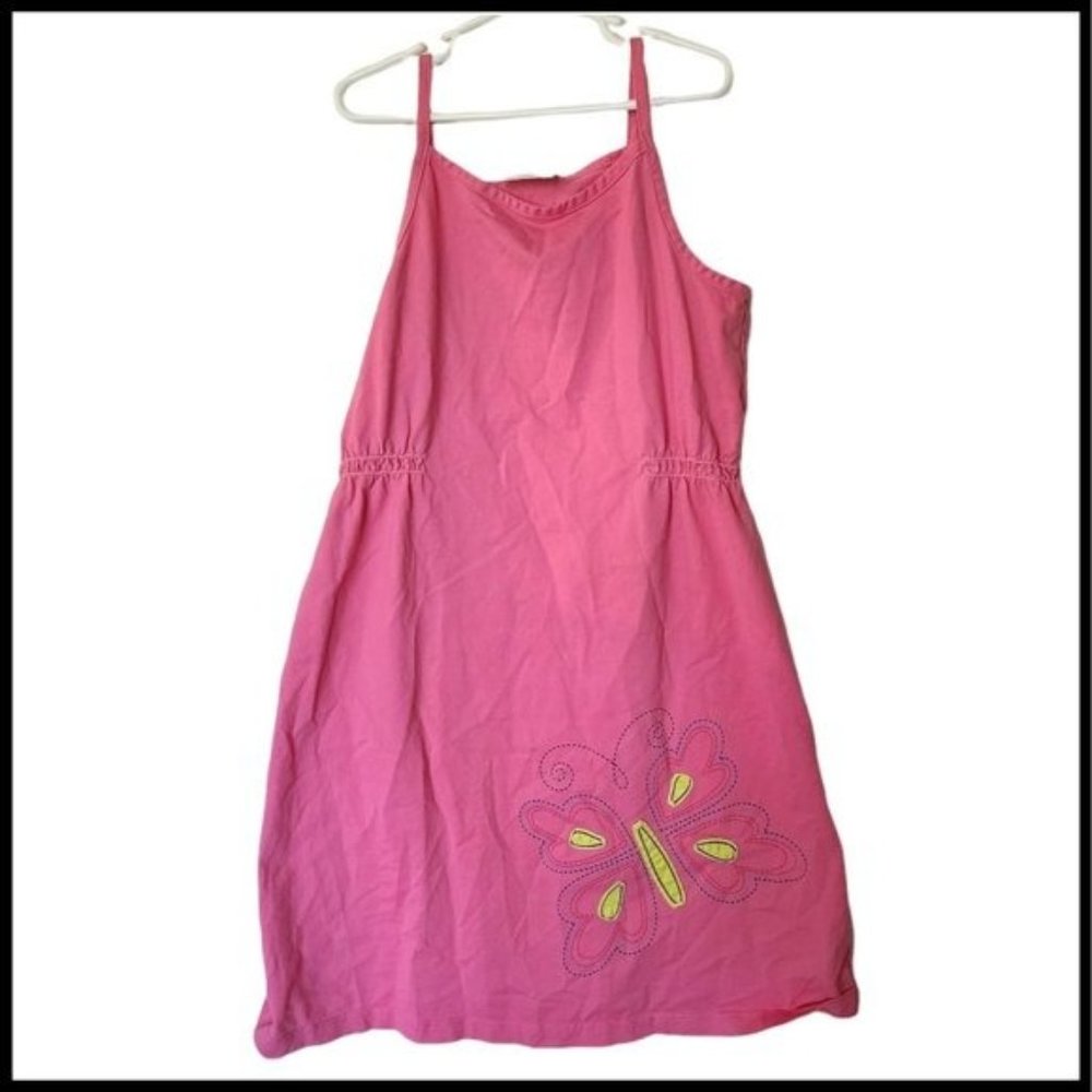 Hanna Andersson Pink Butterfly Dress size 140‎ size 10 Years Girls